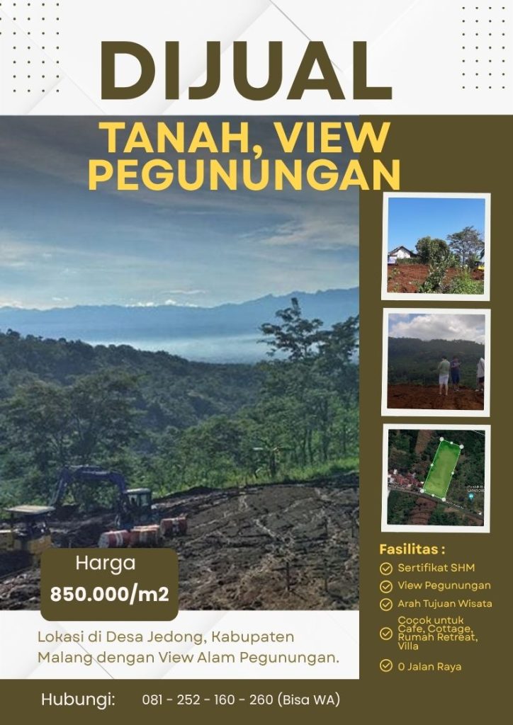 jual tanah jedong malang